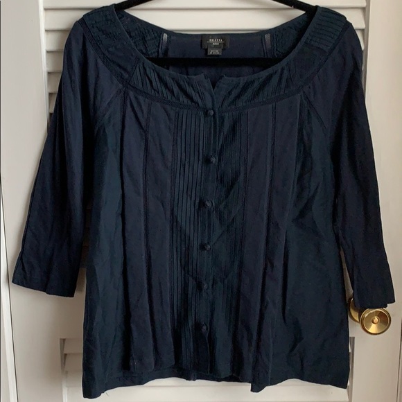 Anthropologie Tops - Anthropologie Deletta Blue Blouse
